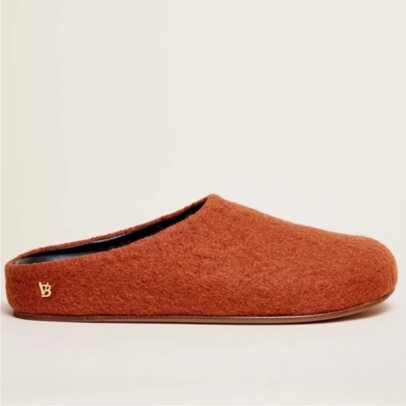 Veronica Beard Orange Cuoio Fenella Wool Mule Slides - Picture 2 of 12